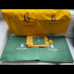 Authentic Goyard shopping bags and dust bags.